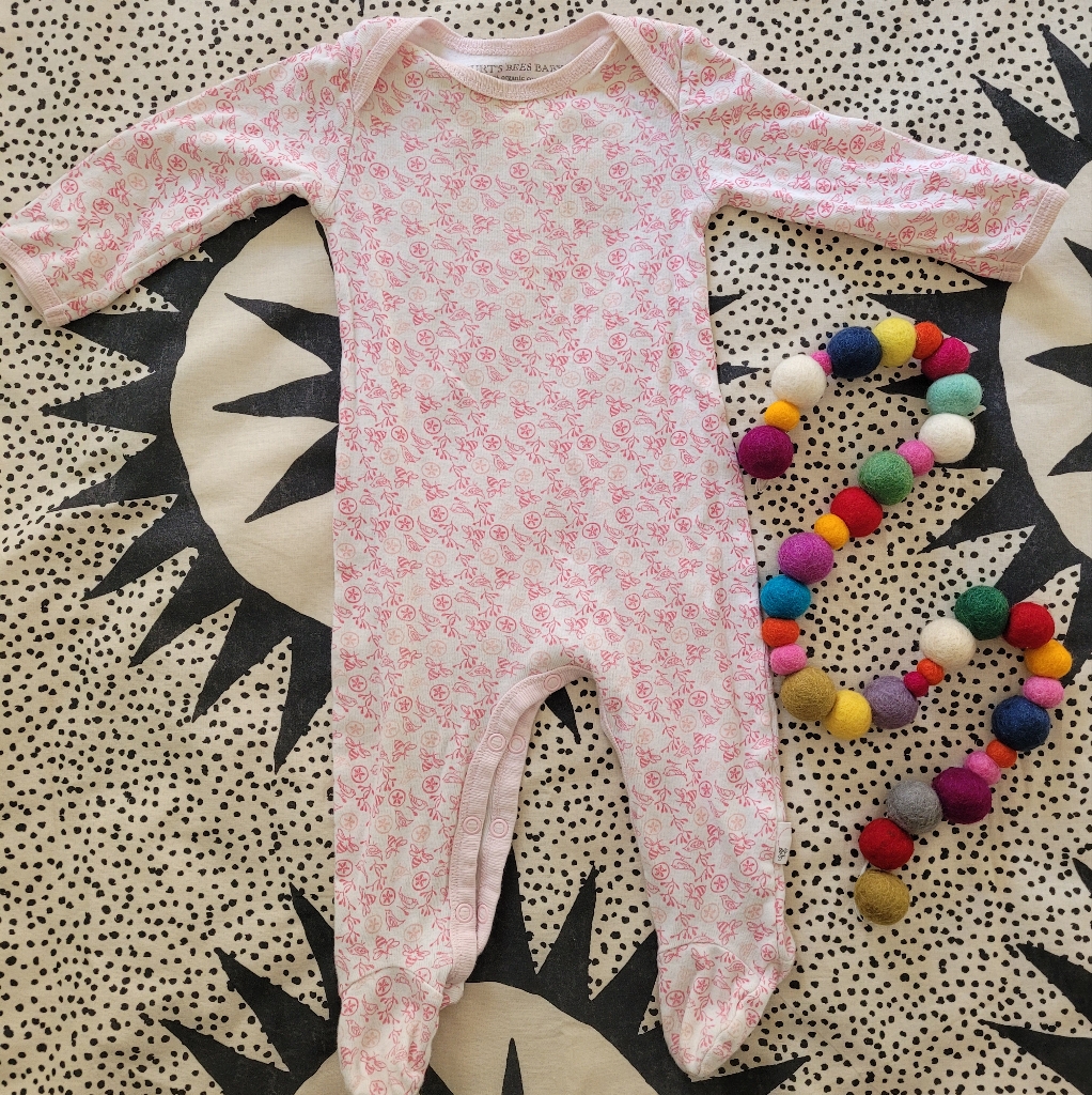 Burts Bees Pink Birds  Bees Sleeper